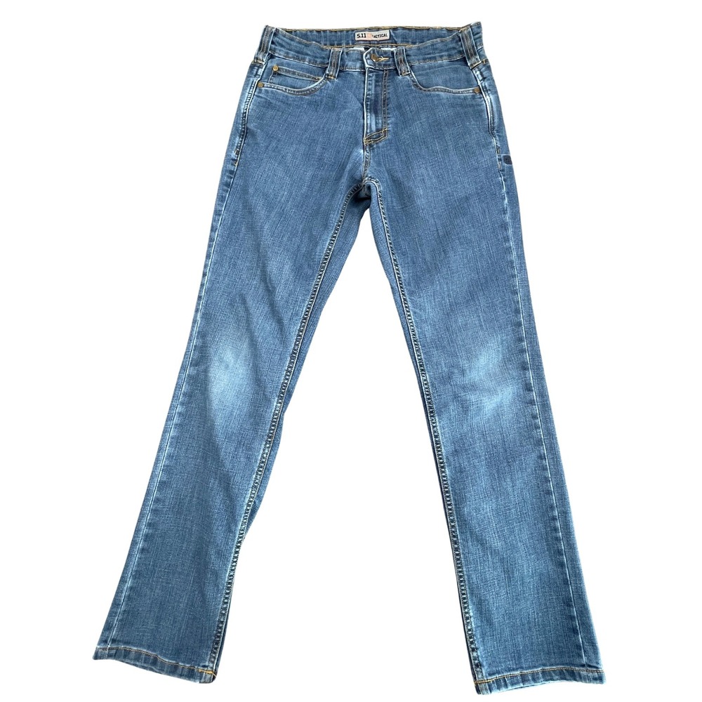 5.11 Tactical Mens 31x31.5 Defender Flex Denim Jeans Straight Leg Stretch Tag 32